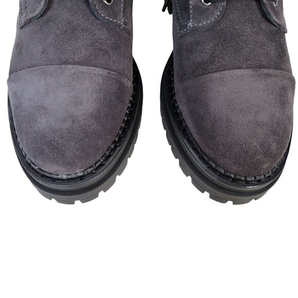NWT Made In Italy Genuine Suede Leather Ankle Booties Boots Gray Women Size 8 - Picture 15 of 15